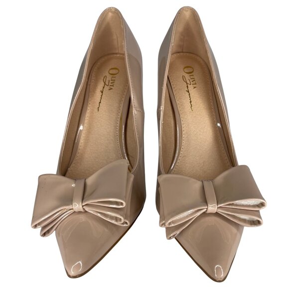 Olivia Ferragamo Womens Bow Closed Pointed Toe Dress Stiletto Heels Shoes Sz 9 - Picture 5 of 12